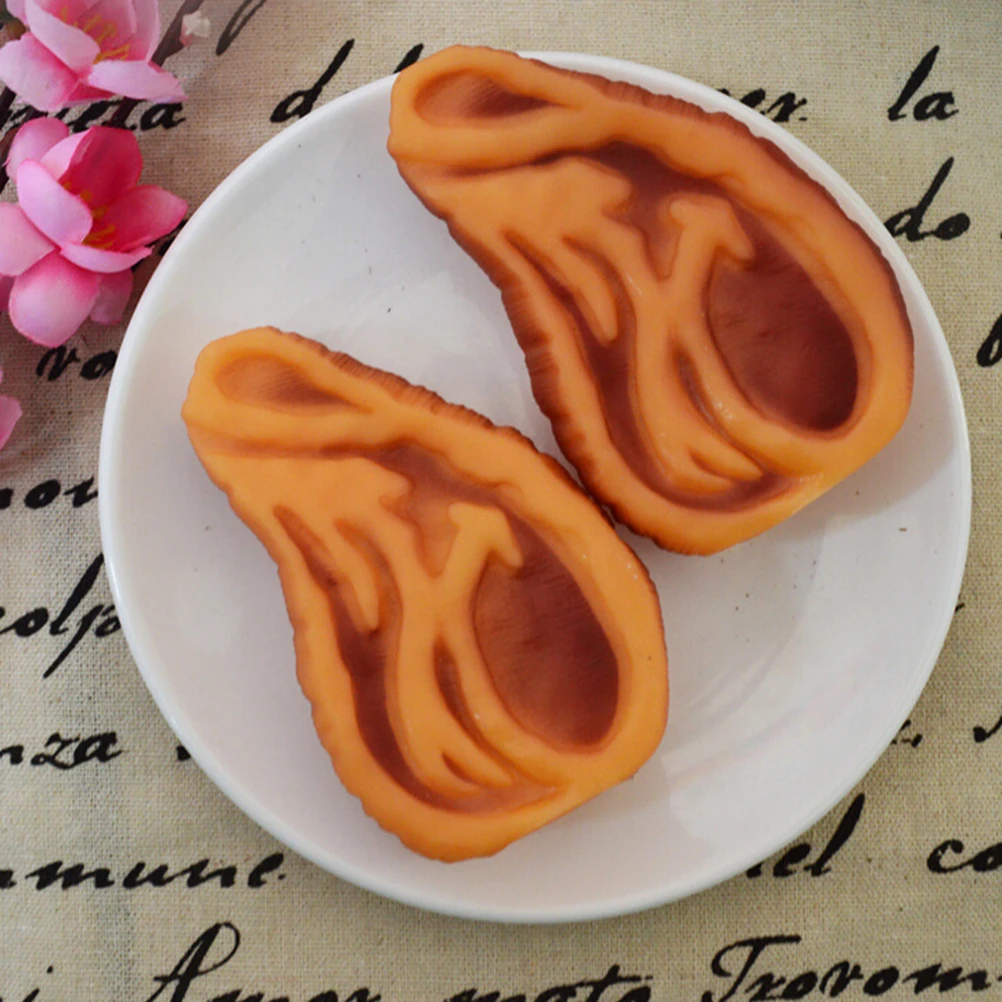 Puppy Funny Toys Beef Steak Soft Rubber Sound Squeaky Chew Training Toy