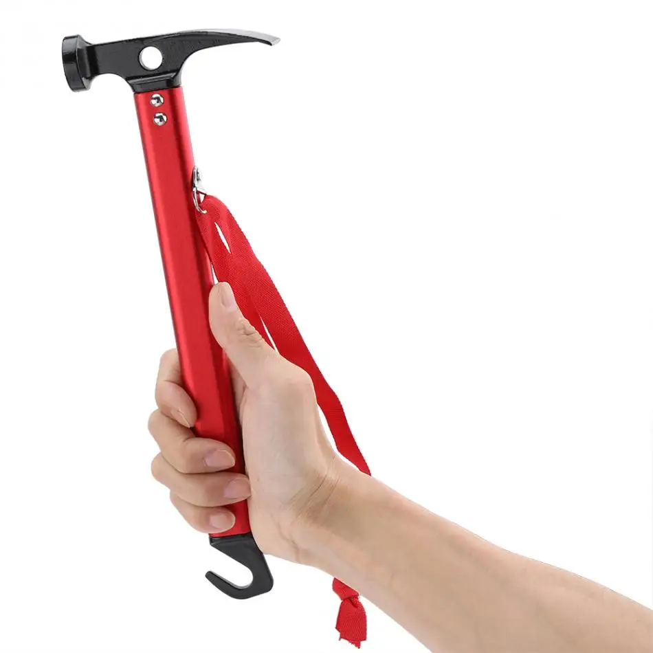 

Aluminum Steel Camping Hammer Axe Ultra Light tent nail Puller Climbing Shovel Outdoor multi-function tent peg accessories tool