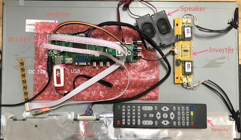 RR52C. 81A цифровой сигнал DVB-C DVB-T2 DVB-T Универсальный ЖК-ТВ контроллер драйвер платы русский USB воспроизведение фильма двойной AV в