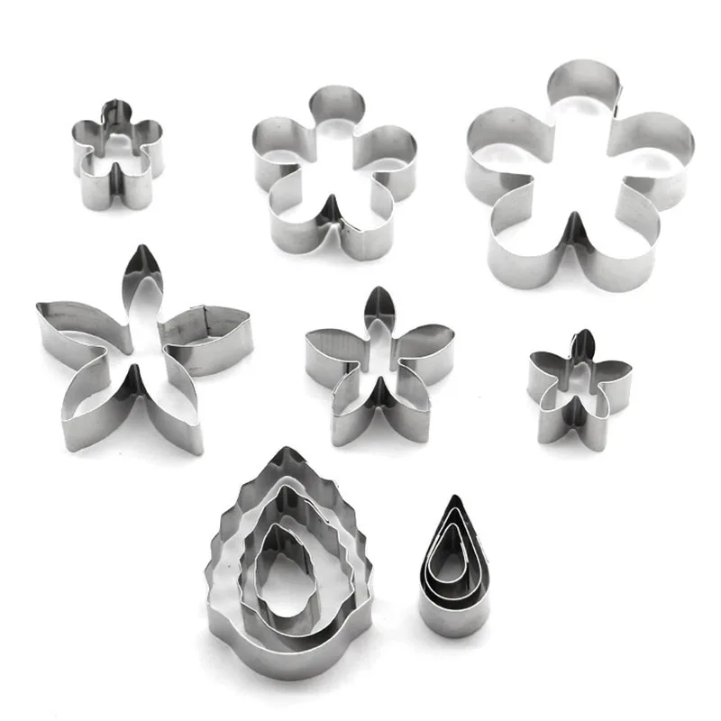 

12pcs Cookie Biscuit DIY Mold Stainless Steel Star Circle Heart Shape Cake Mold Kitchen Bakeware Set