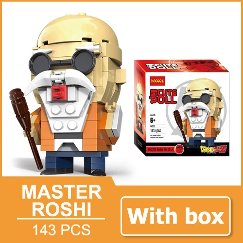 LOZ Dragon Ball Super Saiyan Son Goku, экшн-фигурка, игрушка, Dragon Ball Z, кирпичная голова, мини-строительные блоки, 200 шт., для детей 6+ лет - Цвет: Master roshi withbox