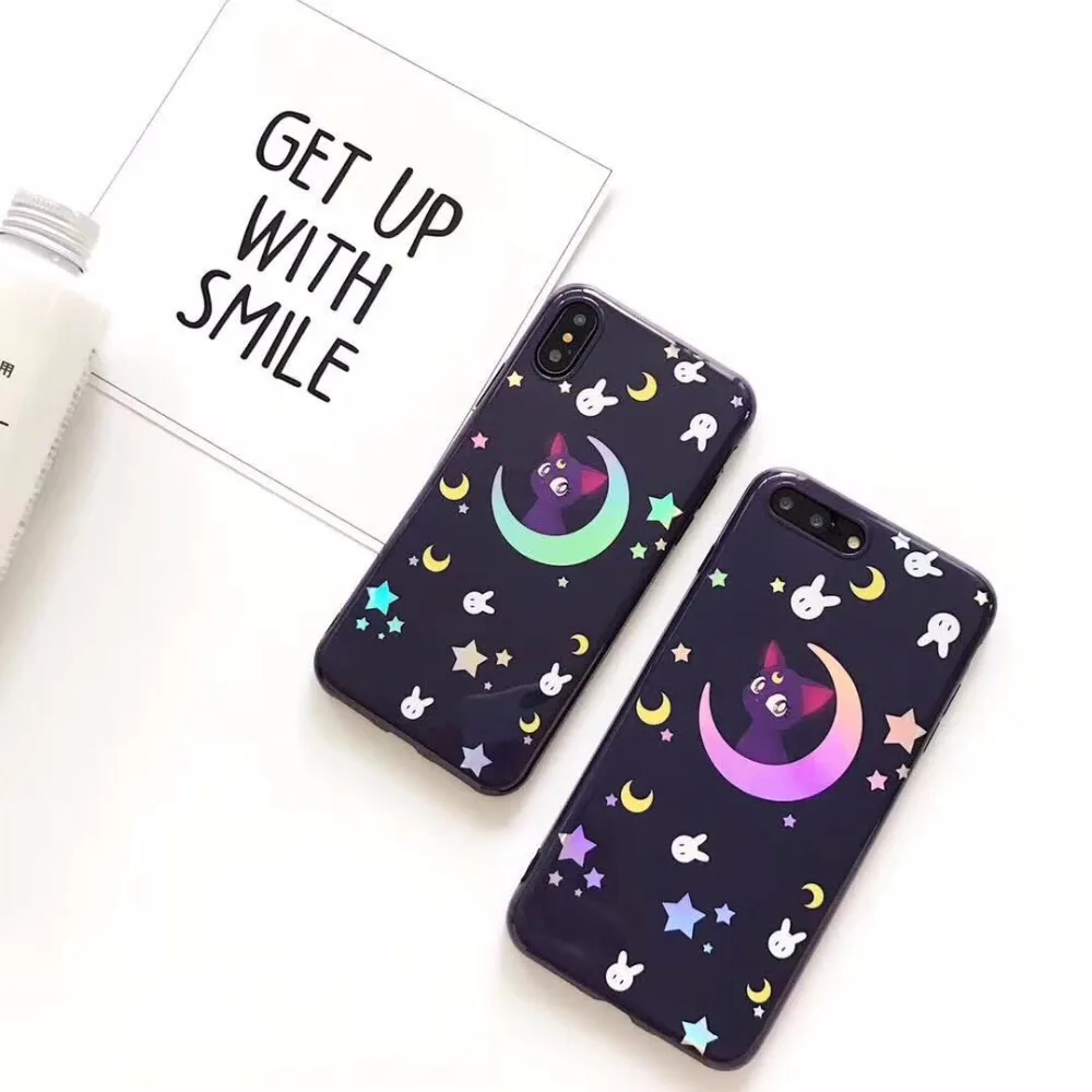 Super Cute Shimmering Powder Laser Starry Sky Luna Cat Rabbit High Quality IMD TPU Case Cover For Iphone6 6S 7 7S 8 6P 7P 8P X |