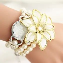 2017 Цветочные Для женщин моды кварцевые часы Дамы девочки известной марки браслет наручные часы женский часы Montre Femme Relogio feminino