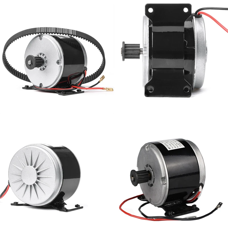 Perfect Bicycle Conversion Kit 24V 300W Brushed Electric Motor For Scooters E Bike Motor Belt Wheel Sprocket Set For Electric Bicycles 1