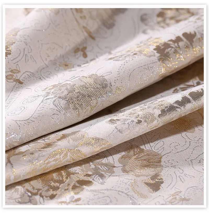 Американский стиль роскошный золотой цветочный Металлик Жаккардовая парча ткань одежда для пальто платье tissu tecido stoffen fabrc SP5136