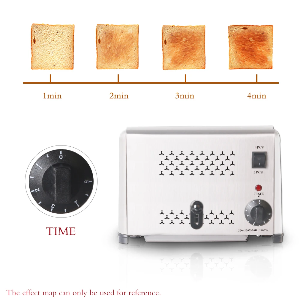 ITOP 4 Slices Toaster Stainless Steel Commercial Bread Toaster Oven Timer Automatic Breakfast Sandwich Machine Kitchen Tools ITOP 4 Slices Toaster Stainless Steel Commercial Bread Toaster Oven Timer Automatic Breakfast Sandwich Machine Kitchen Tools