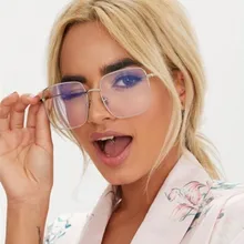 Новые очки Квадратные прозрачные очки Женские винтажные круглые компьютерные blueray очки Модные Ретро прозрачные женские очки