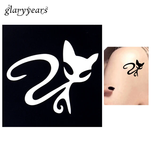 New 1pc Tattoo Stencil Diy Body Art Airbrush Painting Cute Cat Small New 1pc Tattoo Stencil Diy Body Art Airbrush Painting Cute Cat Small Henna Design Beauty