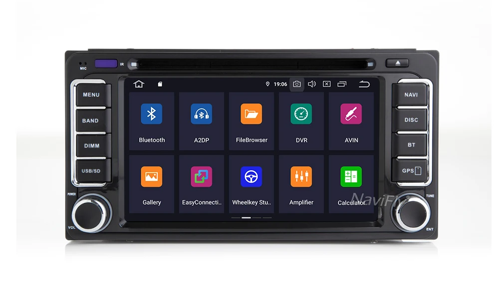 Excellent NaviFly 2 din IPS DSP Android 9.0 car gps navigation for Toyota/Corolla/Altis/RAV4/CAMRY Quad core 2GB RAM WIFI BT RDS DAB 12