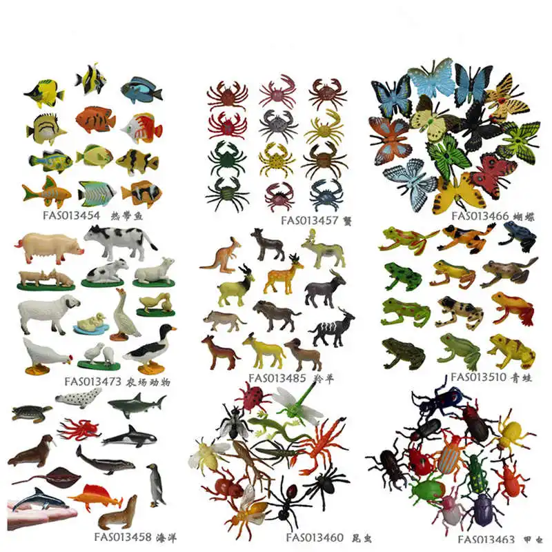 

Poultry animals models figures figurines toys plastic Simulation horse cat dog cow Monkey turtle sheep Chicken duck Toy Gifts