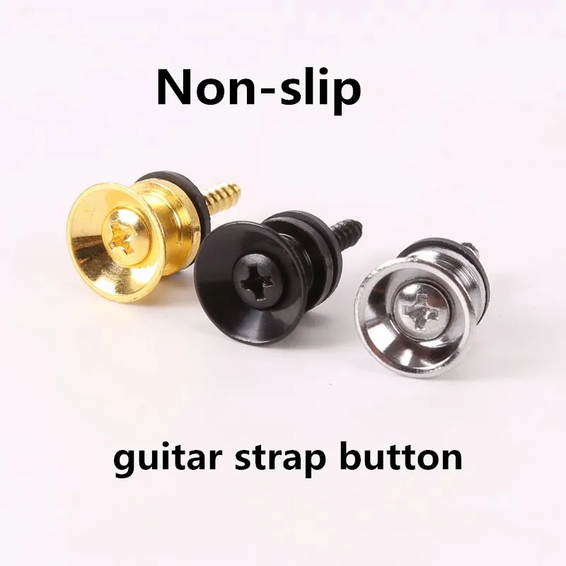 

Alice Non-slip Guitar Strap Button Lock Ukulele Bass Guitar Strap Nail Buckle Metal Silver Golden Guitar Acessories