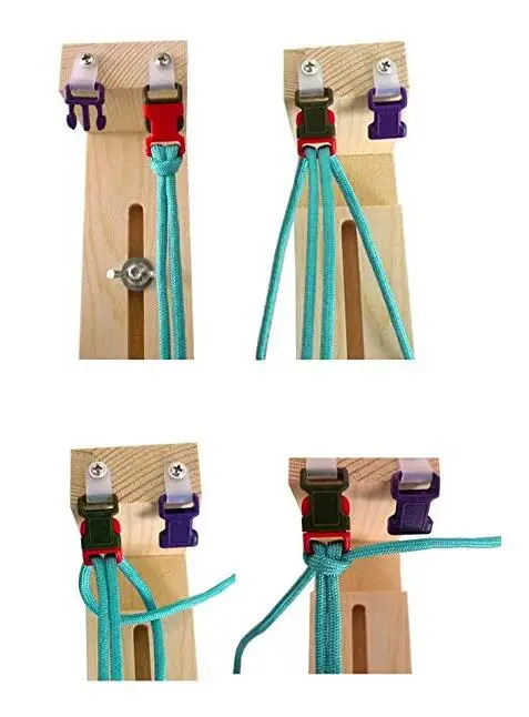 Fivela de Plástico Malha de Madeira Cabos de Pára-quedas e 10 Liberação Lateral Cinto Máquina Paracord Sólida Tecer Faça Você Mesmo Manual Corte Cabelo Conjunto 10 7 High Quality Esporte e Lazer