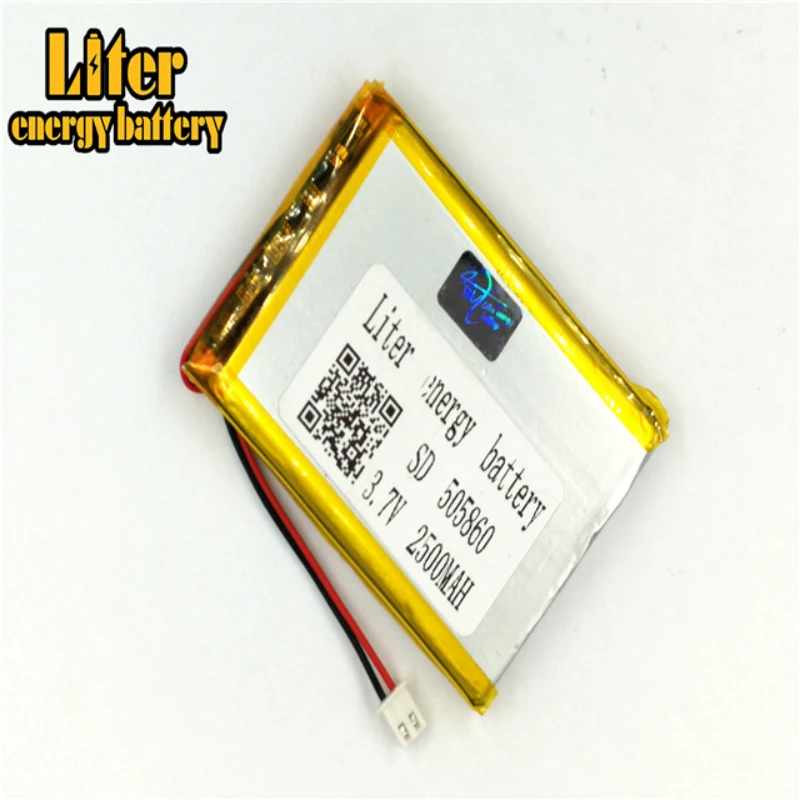 XHR 2P 2 54 2500mAh 505860 506060 core мобильный динамик навигатор 3 7 V полимерный литий ионный