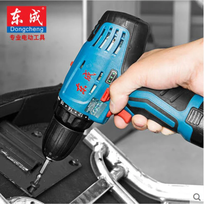 Dongcheng Power Drill 12-Volt Max DC Lithium-Ion Battery 20mm 2-Speed Electric Cordless Drill Mini Screwdriver Impact Driver Dongcheng Power Drill 12-Volt Max DC Lithium-Ion Battery 20mm 2-Speed Electric Cordless Drill Mini Screwdriver Impact Driver