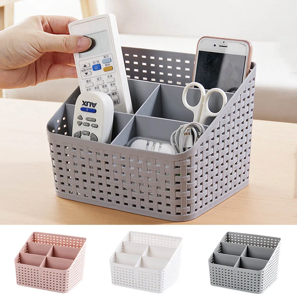 

Plastic Makeup Organizer Home Office Sundries Cosmetics Storage 5 Grids Desktop Jewelry Storage Box Container Drawer