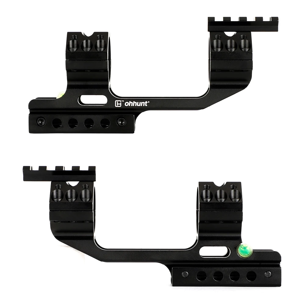 Cauda de Andorinha Ohhunt 20mm Picatinny Weaver Riflescope Anéis Caça 25.4mm 30mm Offset Escopo Montar Trilho Bolha Nível 11mm 3 - 8 4 Acessórios e suporte de extensão