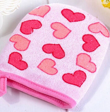 1 шт., Мягкие Рукавицы для ванной с мультяшным рисунком, губка для душа, отшелушивающая, полотенце для мытья, 3 цвета - Цвет: Розовый