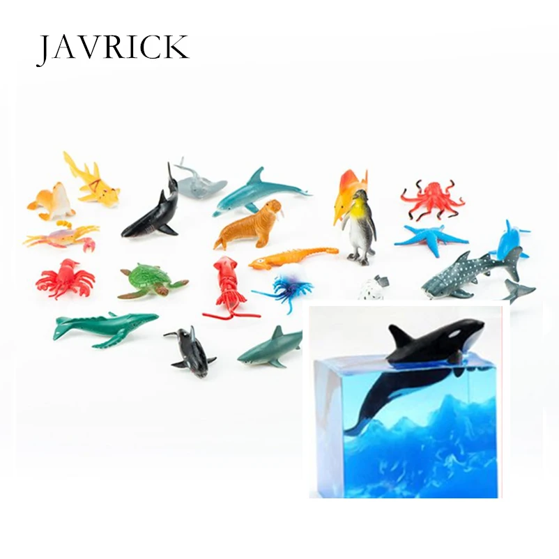 

24 Pcs/set Epoxy Mold Filling Material Simulation Deep Sea Biological Animal Model Children Toys DIY Craft Making Filler