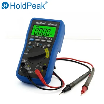 

HoldPeak HP-90BS Digital Multimeter 6000 counts HFE Auto Range with True RMS AC/DC Voltage Meter Capacitance Frequency Tester