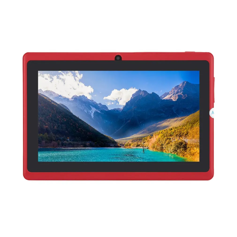 7 inch Children Tablets PC 512MB+4GB A33 Quad Core Dual Camera 1024*600 Android 4.4 Tablet PC With Silicone Cover
