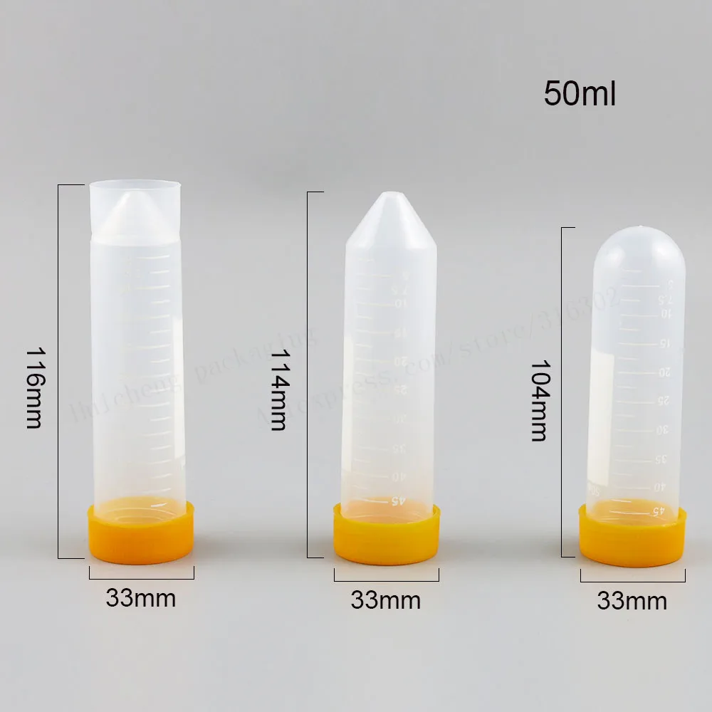 24 X эксперимент поставки 50 мл пустая колба с крышкой шеи PP ТРУБКА стерилизована при высокой температуре Герметизация хорошо