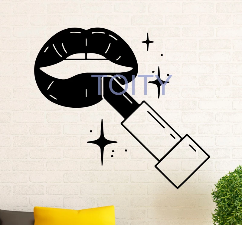 Beauty Salon Wall Decal Make Up Vinyl Sticker Fashion Cosmetics