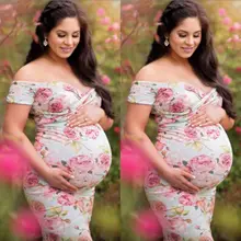 Модное Цветочное платье для беременных летнее женское платье макси для беременных свадебные платья для вечеринки одежда для фотосъемки