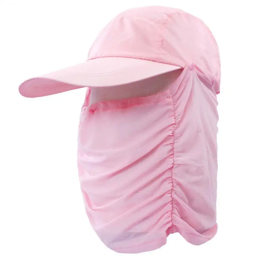 Уличная Защита Полный головной убор шеи Пешие прогулки Рыбалка УФ шляпа для защиты от Солнца маска