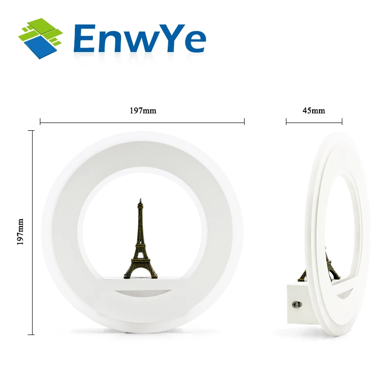EnwYe светодиодный настенный светильник 17 Вт AC110V 220 в современный простой прикроватный настенный светильник для спальни