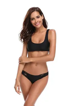 

2019 New Black Sexy Bikini Split Swimsuit