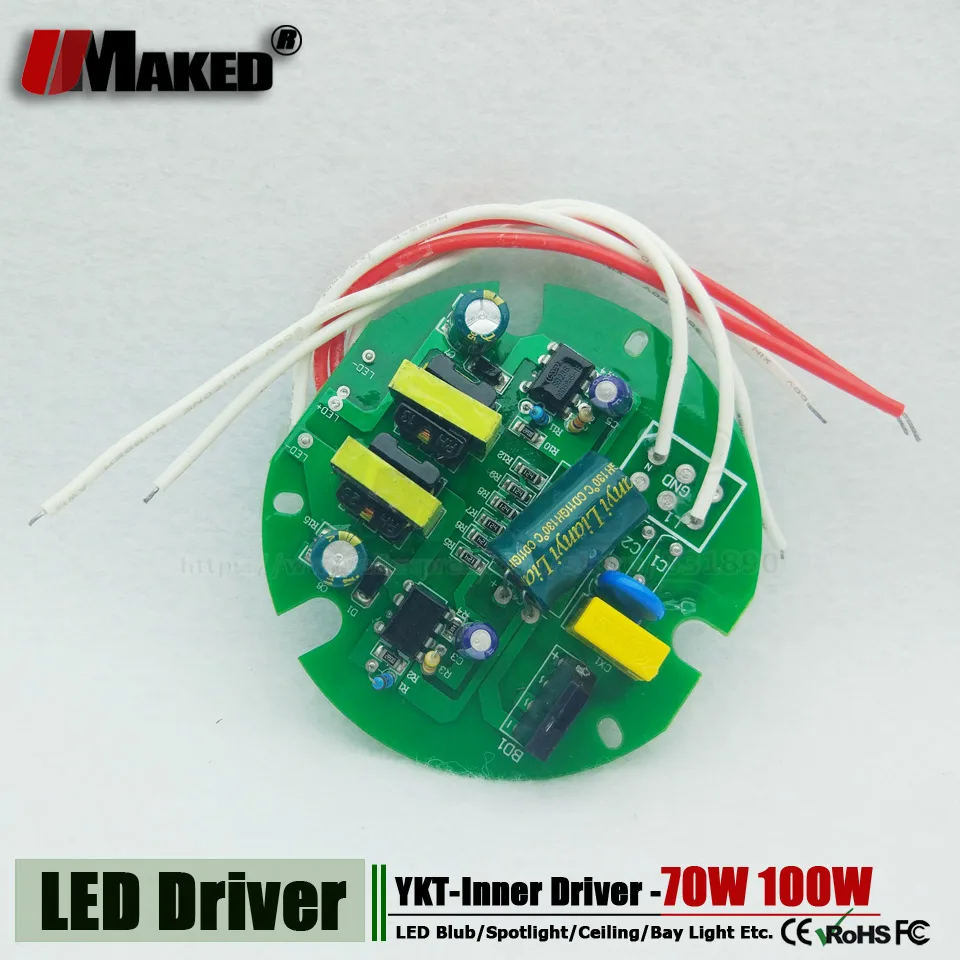 

1Pcs High Bay Light LED Driver 70W 100W 280-300mA SMD5730 LED PCB inside Lighting Transformer LED Bulb Downlight DIY Accessories