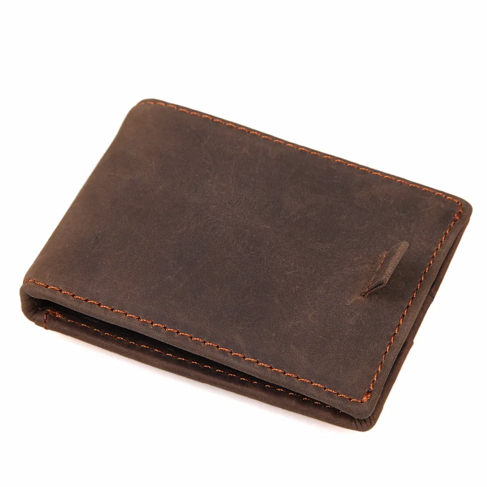 

J.M.D 100% Genuine Crazy Horse Leather Men's fashion Card Holder Dollars Cash Purse R-8143R