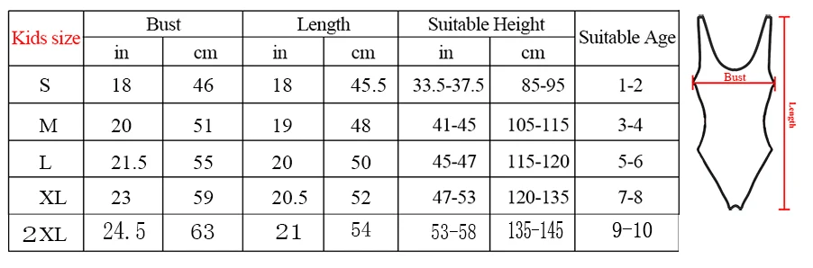 kid size chart - 副本