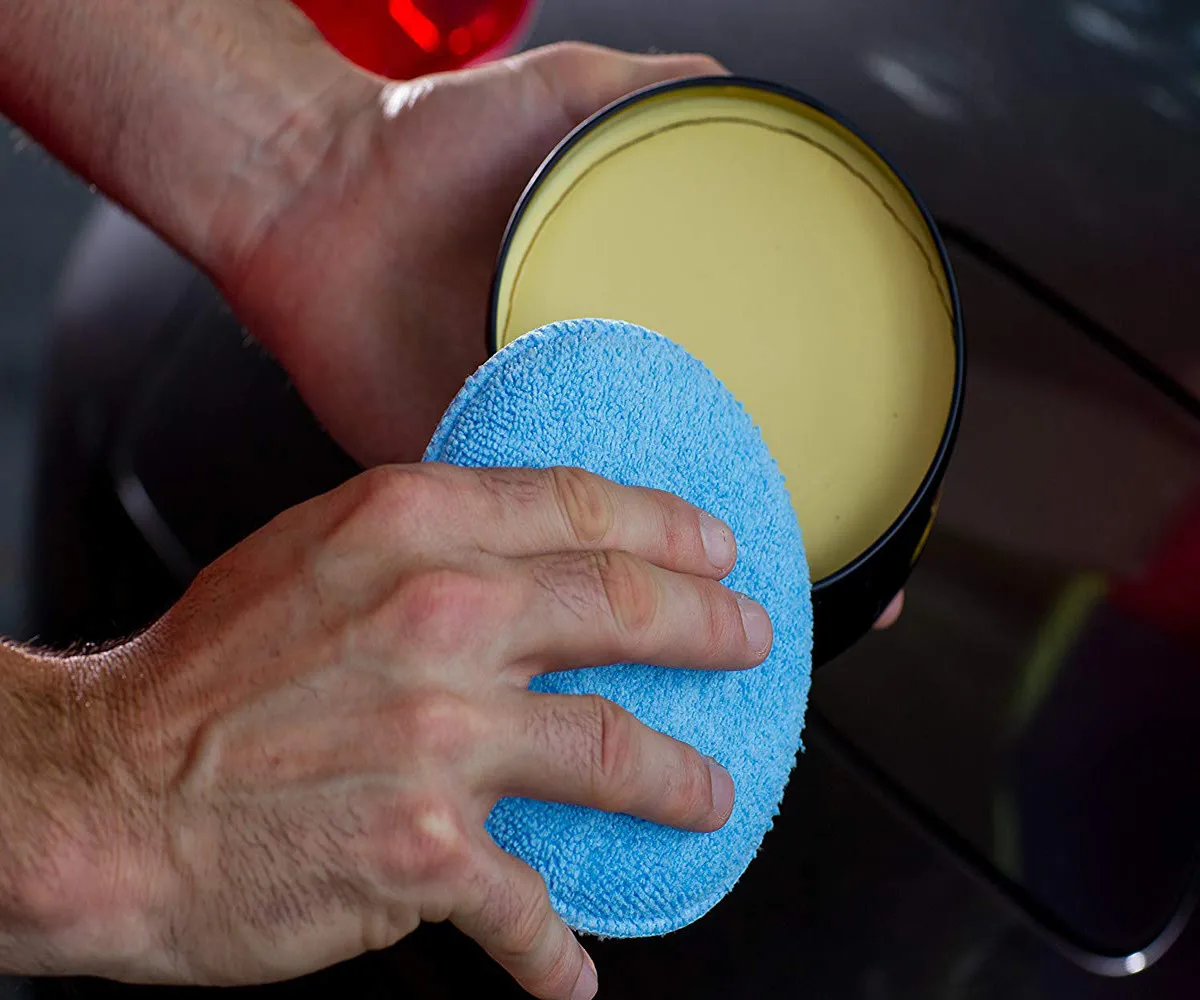 Автомобильная полировальная губка 2 шт Губка из микроволокна для полировки воска аппликатор пенопласта прокладки 0.7Y5