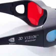 Новые модные Универсальные 3D очки/красные синие 3D очки анаглиф 3D пластиковые очки