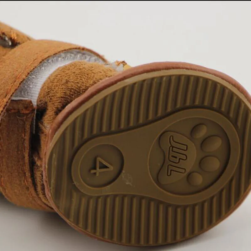4 шт./компл. зимние ботинки для домашних собак Нескользящие кроссовки для щенков водонепроницаемые спортивные ботиночки осенне-зимняя обувь для Чихуахуа Тедди XS S M L