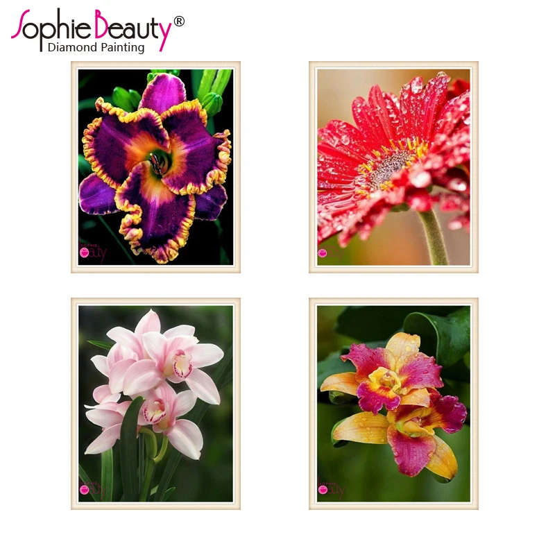

Sophie Beauty New Arrive Needlework Diamond Embroidery Painting Cross Stitch Pasted Mosaic Square Drill Home Flowers Home Arts