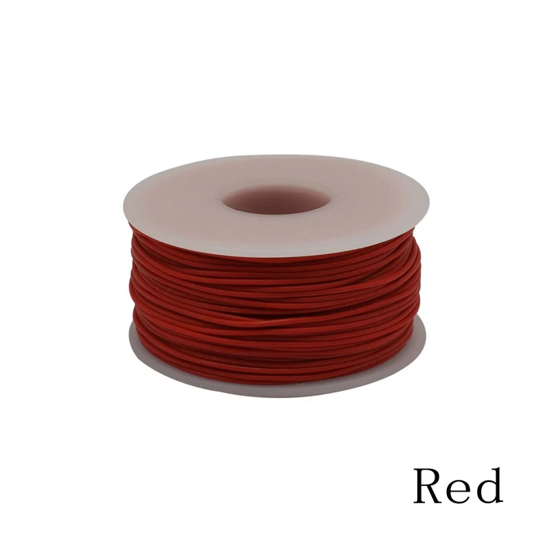 50 meters silicone wire 30AWG wire diameter 0.8mm stranded wire tinned copper wire and cable 10 colors optional DIY - Color: red