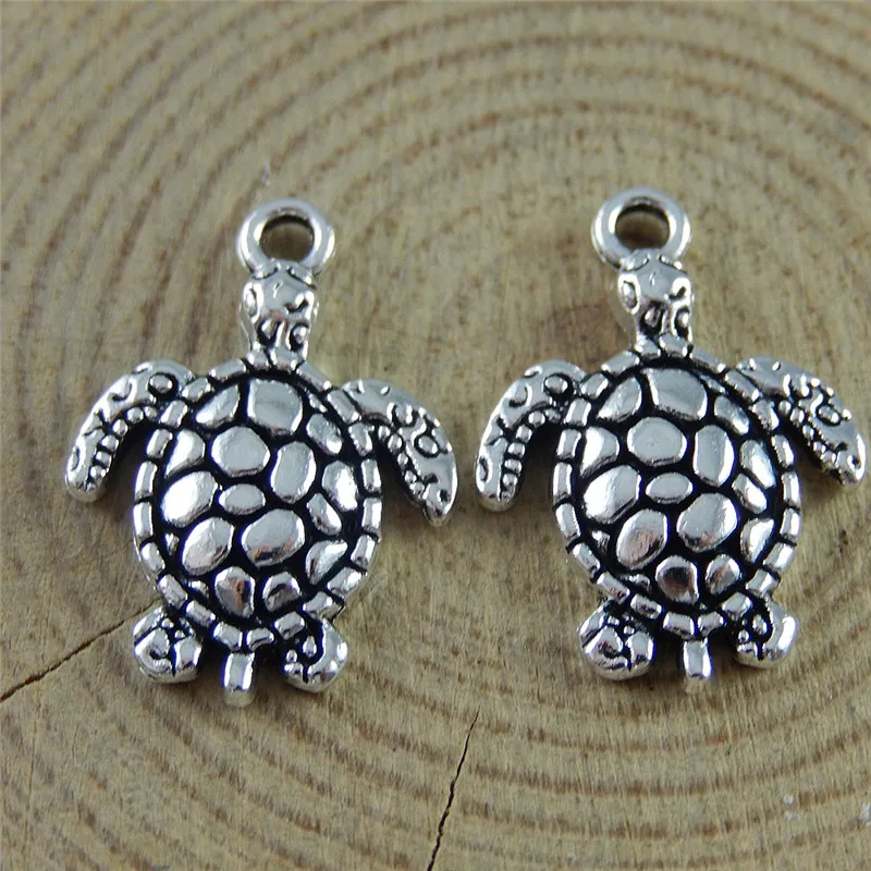 Wholesale 20PCS Small Metal Turtle Charms Jewelry Making Finding Punk
