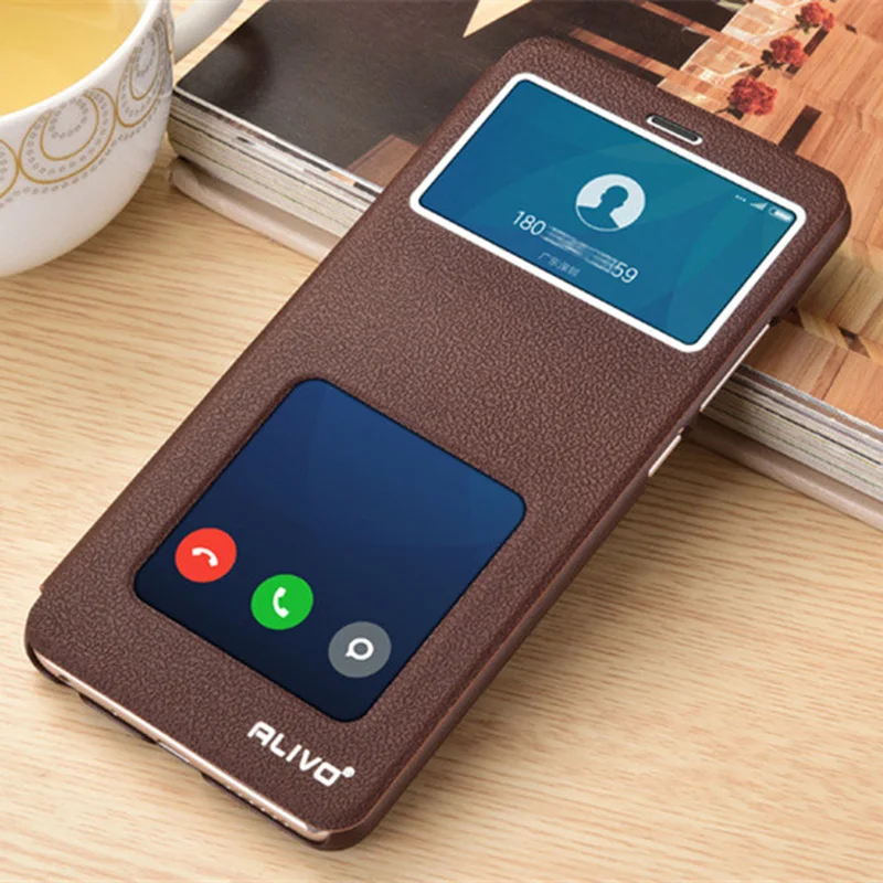

For Xiaomi Redmi 4X Case Redmi 5a 5 plus Note5 Cover View Window Plastic PU Leather Redmi 6a 6 pro Phone Cover Original Alivo