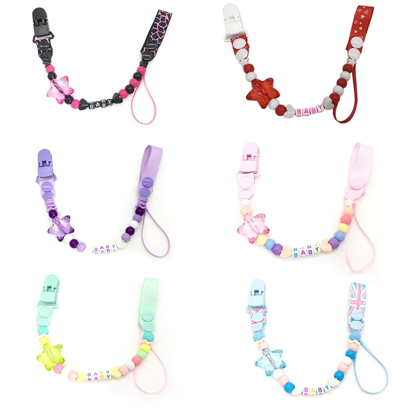

Hot Sale Newborn Infant Baby Dummy Pacifier Soother Nipple Chain Clip Buckle Anti-out