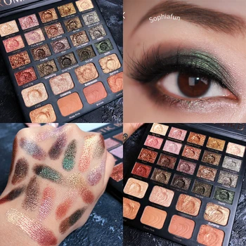 

Professional 28 Color Eyeshadow Palette Glitter Shimmer Matte Eyeshadow Pallete Pigmented Smoky Metallic Makeup Palette Cosmetic