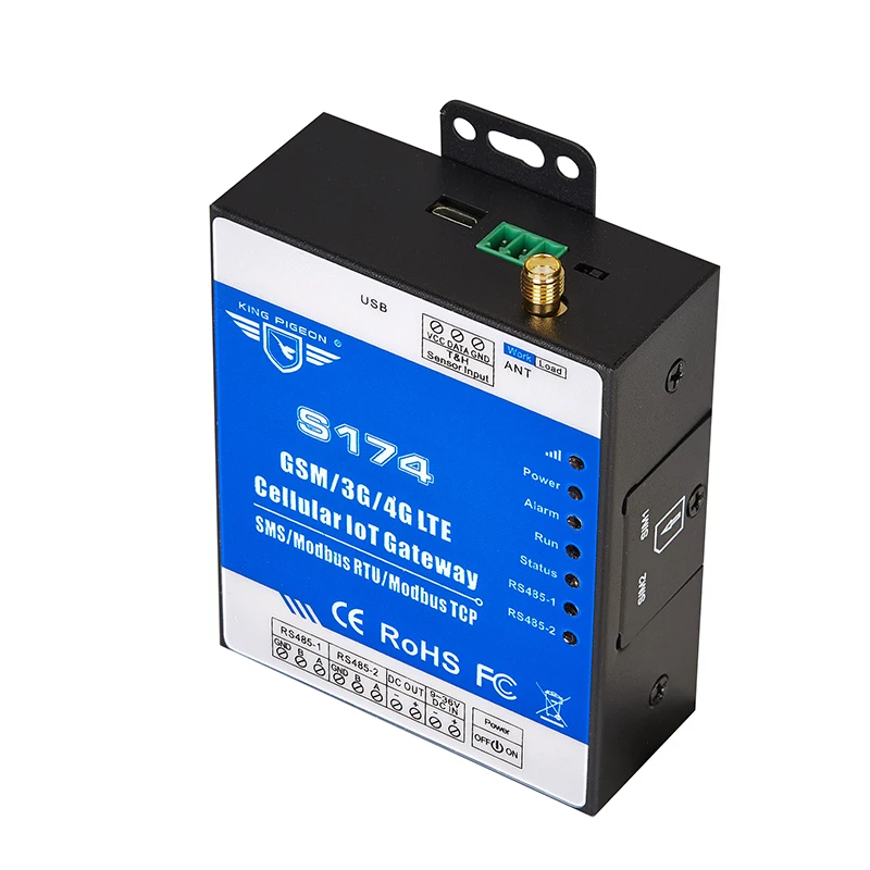 Modbus TCP к MQTT конвертер беспроводной 4G LTE Шлюз Смарт сетка мониторинг трафика с 2 RS485