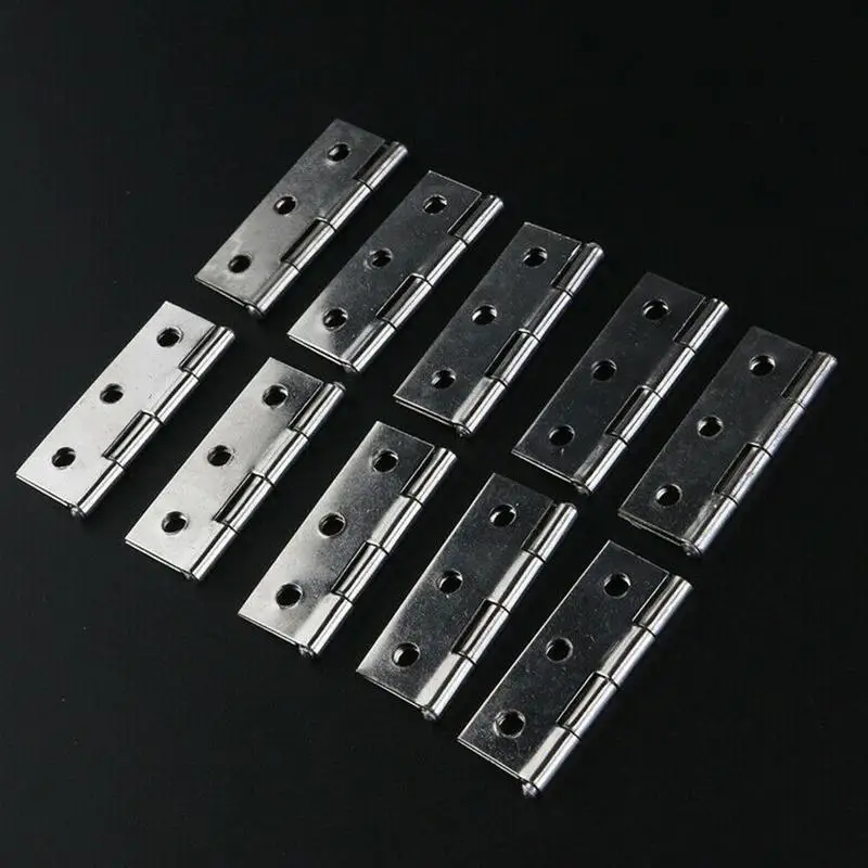 10Pcs Stainless Steel Glass Hinge Door Hinge Furniture Cabinet Hinges Hardware