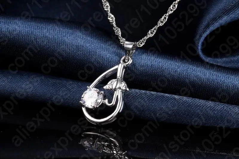New-Arrival-Gift-Real-925-Sterling-Silver-Jewelry-Crystal-CZ-Water-Drop-Pendant-Umbrella-Woman-Necklace (2)