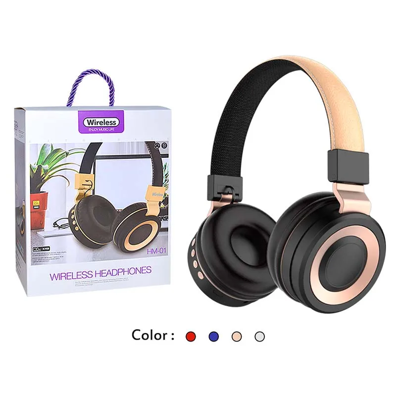 

LinXiang Bluetooth V4.2 Folding Headset FM Radio Support TF Card HIFI Stereo Wireless Headphone With Mic