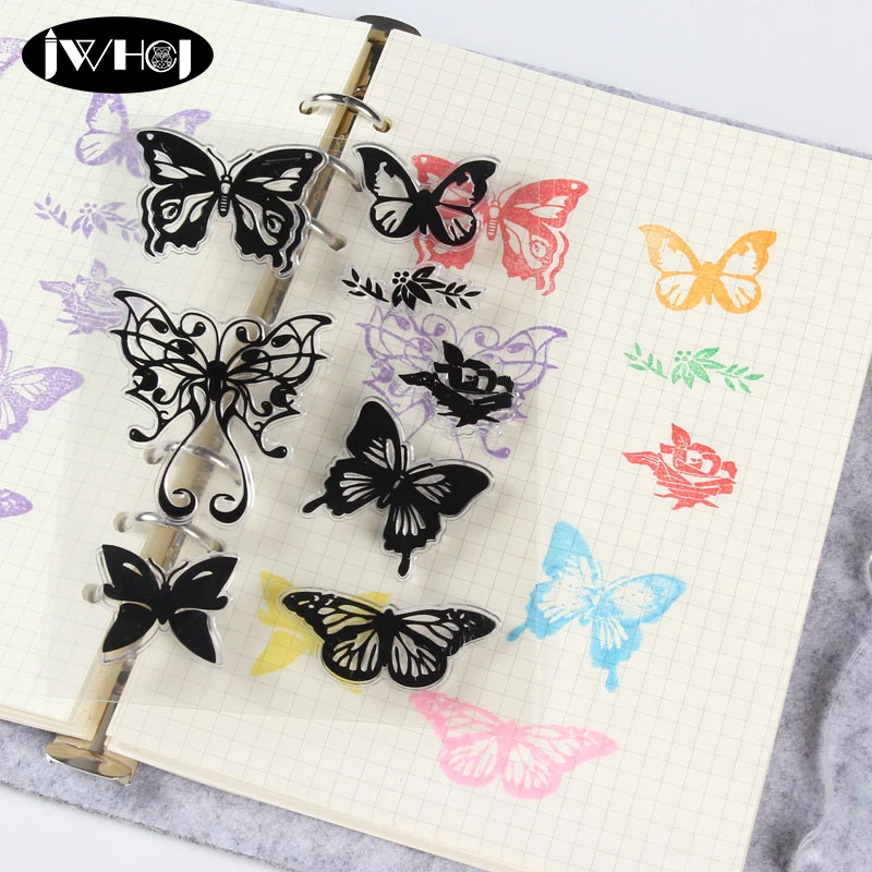 

Beautiful butterfly silicone stamp transparent soft stamps diy for scrapbooking diary Handmade gift card Photo Album stamps