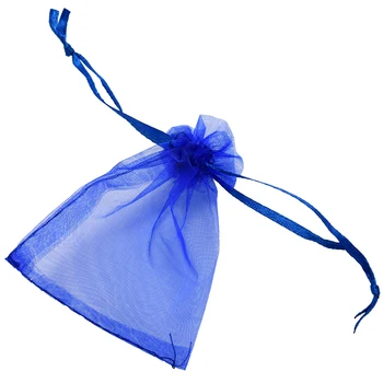 

100X Jewellery Bag sachets Organza Bag blue
