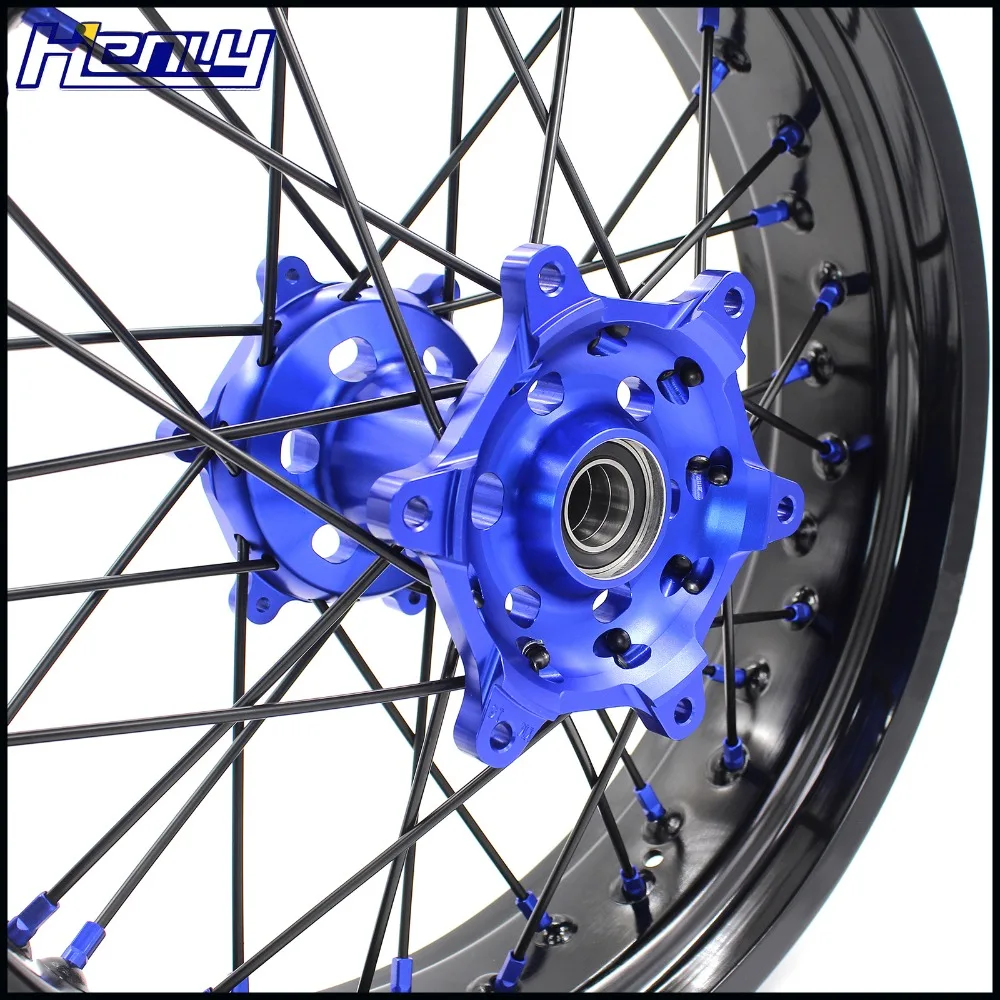 3,5/5,0 Supermoto полный спицевые колеса Supermotard обод Набор для YAMAHA YZ125 YZ250 1999- YZ250F 2001- YZ450F 2003