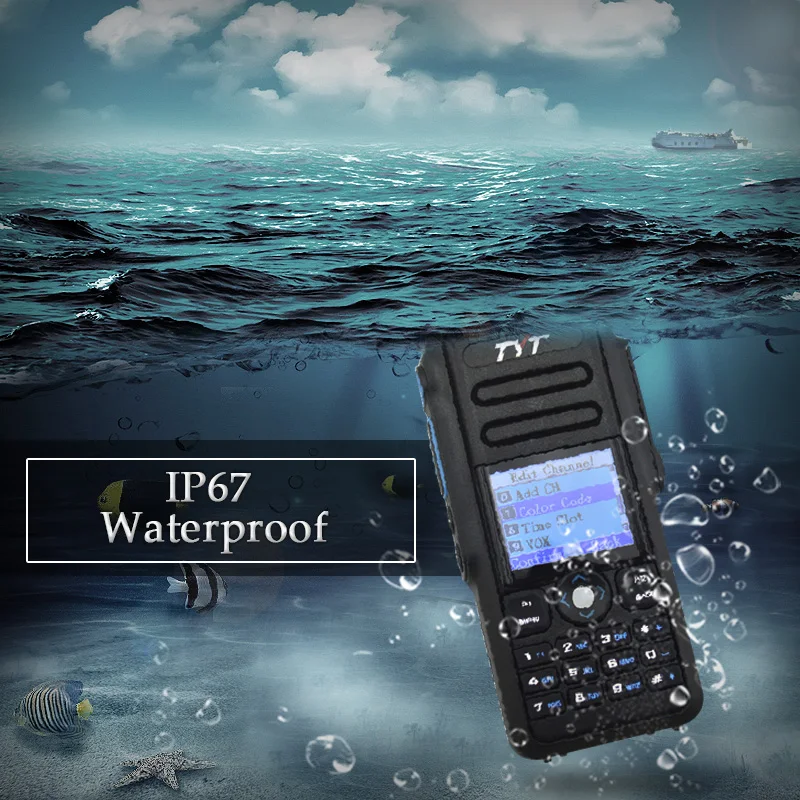 Лучшая Водонепроницаемая IP67 DMR радиоустановка Двухдиапазонная стандартная